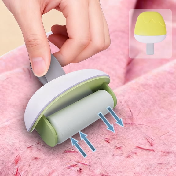 Sticky Lint Roller, Refillable Hair & Lint Remover for Clothes, Furniture, Car Interiors, Quick Pick-up Pet Hair & Fuzz with Disposable Sheets, Essential Fabric Cleaner