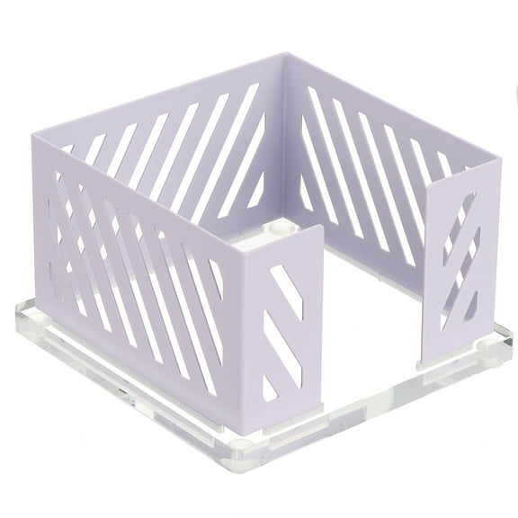 Sticky Note Holder, 4x4" Metal Note Dispenser for Classroom Home Office Desk Organizers Accessories Supplies, Purple
