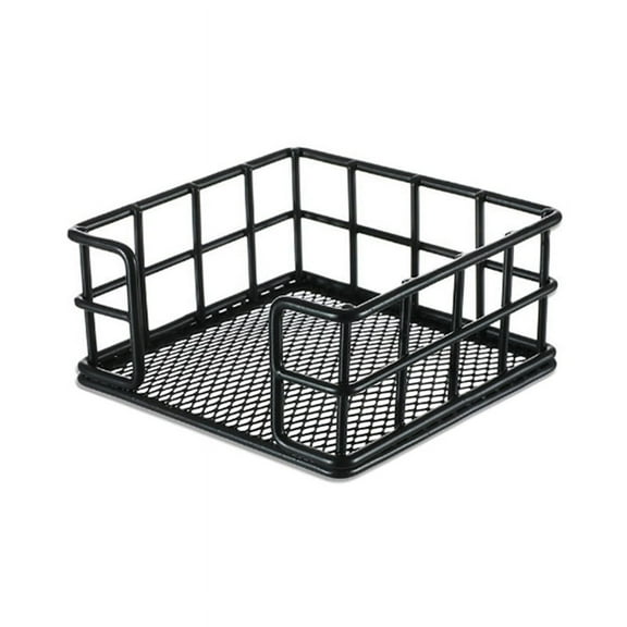 Sticky Note Holder, Metal Sticky Note Holder 3.6x 3.6x1.8 Square Black Sticky Note 2X2369