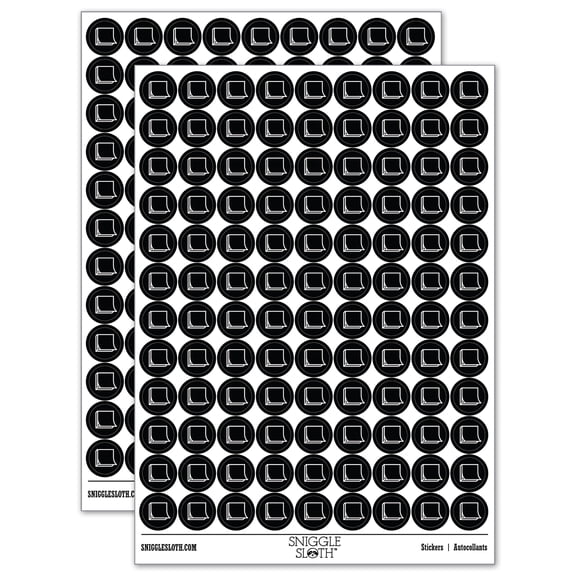 Sticky Note Notepad Paper 200+ Round Stickers - Black - Matte Finish - 0.50" Size