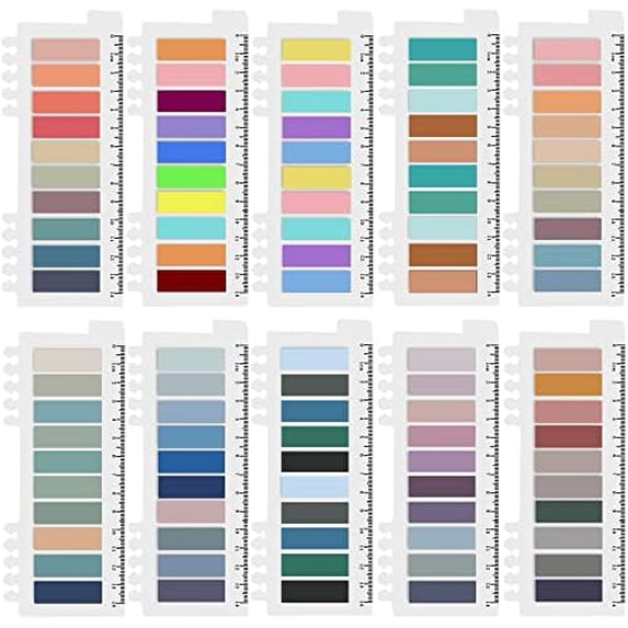 Sticky Notes 2000 Pcs Sticky Tabs Transparent Book Tabs, Round Clear Sticky Notes Repositionable Color Page Markers Bible Tabs for Office Supplies and Aesthetic School Supplies