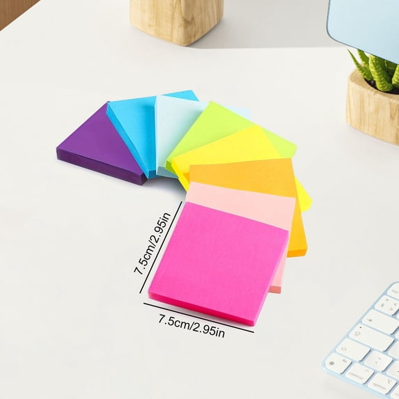 Sticky Notes 3X3 Inches, 8 Colors Accordion Style Memo Pads, Strong Adhesive Self-Stick Notes for Home Office office Study Reminder, 2 Set of 8-Color Accordion-Style Sticky Notes