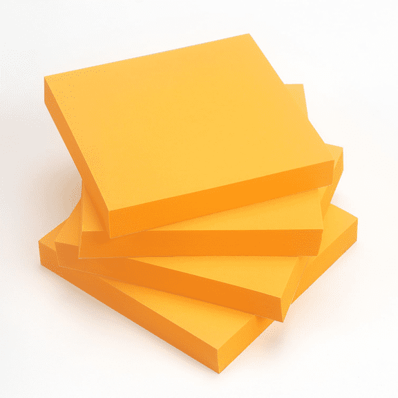 Sticky Notes 3x3 Inch, Pop Up Memo Pads for Office Desk, Bright Orange Colorful Self-Stick Notes for Reminders, Daily Planning, Home Organization, 4 Pads 90 Sheets Each, 360 Total Sheets, Orange