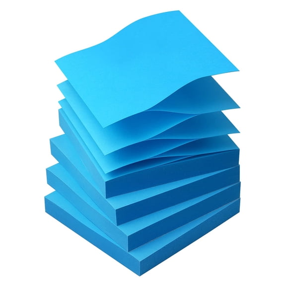 Sticky Notes 3x3 Inches, Self Stick Notes Pads with Bright Colors, Easy to Post and Remove, Perfect for Office Organization, Projects, Home Reminders, 4 Pads Pack, 90 Sheets Per Pad, Blue