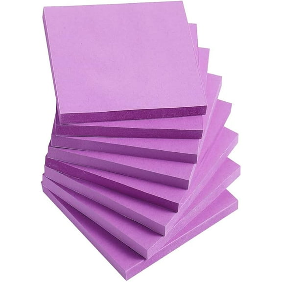 Sticky Notes 3x3 Inches,Self-Stick Pads,Easy to Post for Home,Office,Notebook,8 Pads/Pack