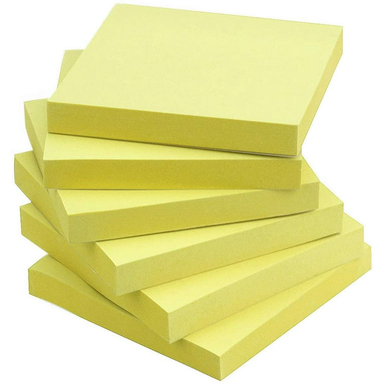 Sticky Notes 3x3 inch Bright Colors Self-Stick Pads 6 Pads/Pack 100  Sheets/Pad Total 600 Sheets