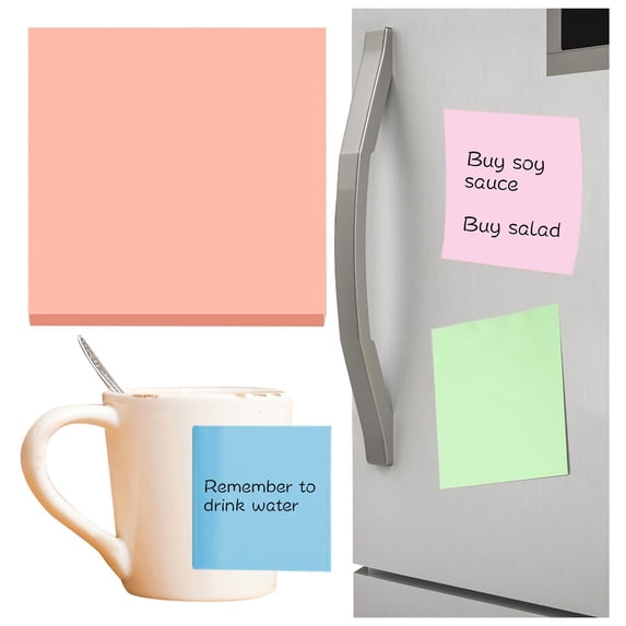 Sticky Notes 3x3 Strong Adhesive Pop Up Sticky Notes Post It Notes Pop Up Memo Pads 100 Sheets Refill for Office School Planner Home Light Pink