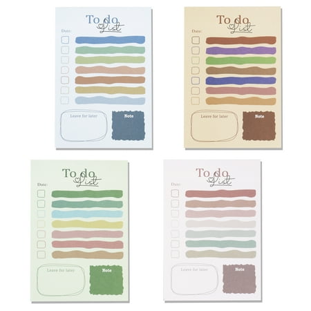 Sticky Notes, 4Pcs Colored Sticky Notes, Padded Sticky Notes, Self-Adhesive Notes Colorful Post Memos for Office and Home, 50 Sheets*10 Pack/7.6cm x 7.6cm