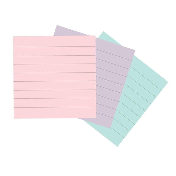 Sticky Notes 4x4, Self-Stick Memo Pads, Strong Adhesive Square Notes, Bulk Pack of 3, Office Home Supplies, Desk Organization Accessories, Multicolor