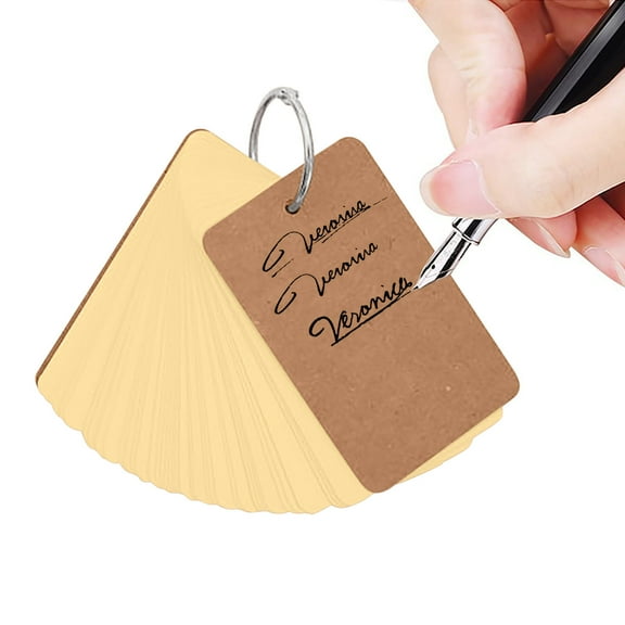 Sticky Notes,50 Sheets Of 9.4cmX5cm Blank Page Kraft Paper Notebook Study Card Portable Notepad DIY Notebook