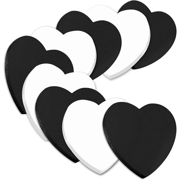 Sticky Notes, 560 Sheets 3 × 3 Inches Heart Bright Colors Self Sticky Notes Pad Colour Sticky Notes for Home Office Notebook(Black, White)