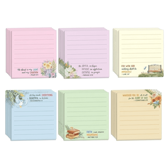Sticky Notes, 600 Sheets Self-Stick Notepads, Inspirational Message Reminder Pads for Office Desk, Daily Diary Lists, Study Schedules, Planning Gifts, Home Supplies, 30 Pack, Multicolor