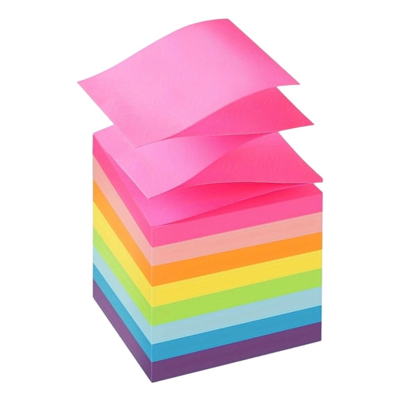 Sticky Notes, 8-Color Accordion-Style Sticky Notes 3X3 for Notes and Reminders, By TINGXIN