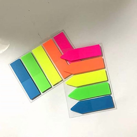 Sticky Notes, Index Tabs Arrow Flags, Text Highlighter, Fluorescent Self Sticky Notes - Pack Of 3