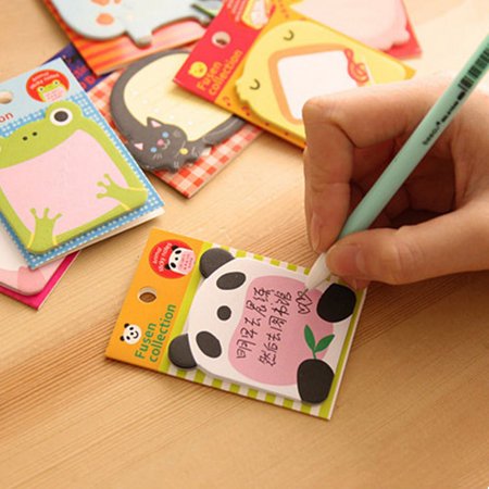 Sticky Notes Korean Style Stationery Cute Happy Zoo Cartoon Pad Creative No R3C5 NEW