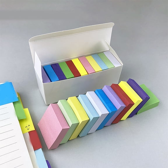 Sticky Notes,Mini Rectangular, 1.5x2 Inches, 11 Pcs,Bright Colors Self-Stick Pads, Easy to Post for Home, Office, Notebook, Pack of 11,Super Sticking Power Memo Pads,Strong Adhesive(White)