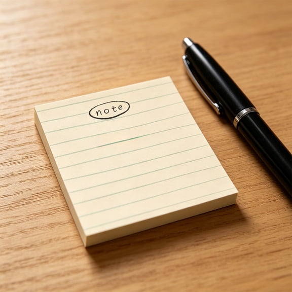 Sticky Notes Pad, 50 Sheet Lined Notebook for Work, Tear Off Memo for Office, Compact Journal for Home Desk