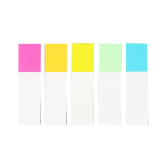 Sticky Notes Page Markers Labels Set of 100 Multicolor Transparent Water-Resistant Writable Removable Bookmarks Organizer Office Supplies