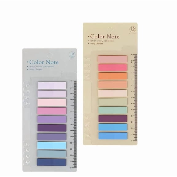 Sticky Notes, Repositionable Book Flags Strip Index Tabs, Clear Page Markers - Set Of 2