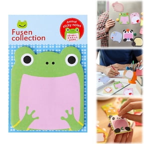Sticky Notes,Self Sticky Notes in Different Shapes,Creative Self-Stick Notes Colorful Super Sticky Notes,Memo Notes for Students,Home,Office -Easy Post and Use,1PCS(Frog)
