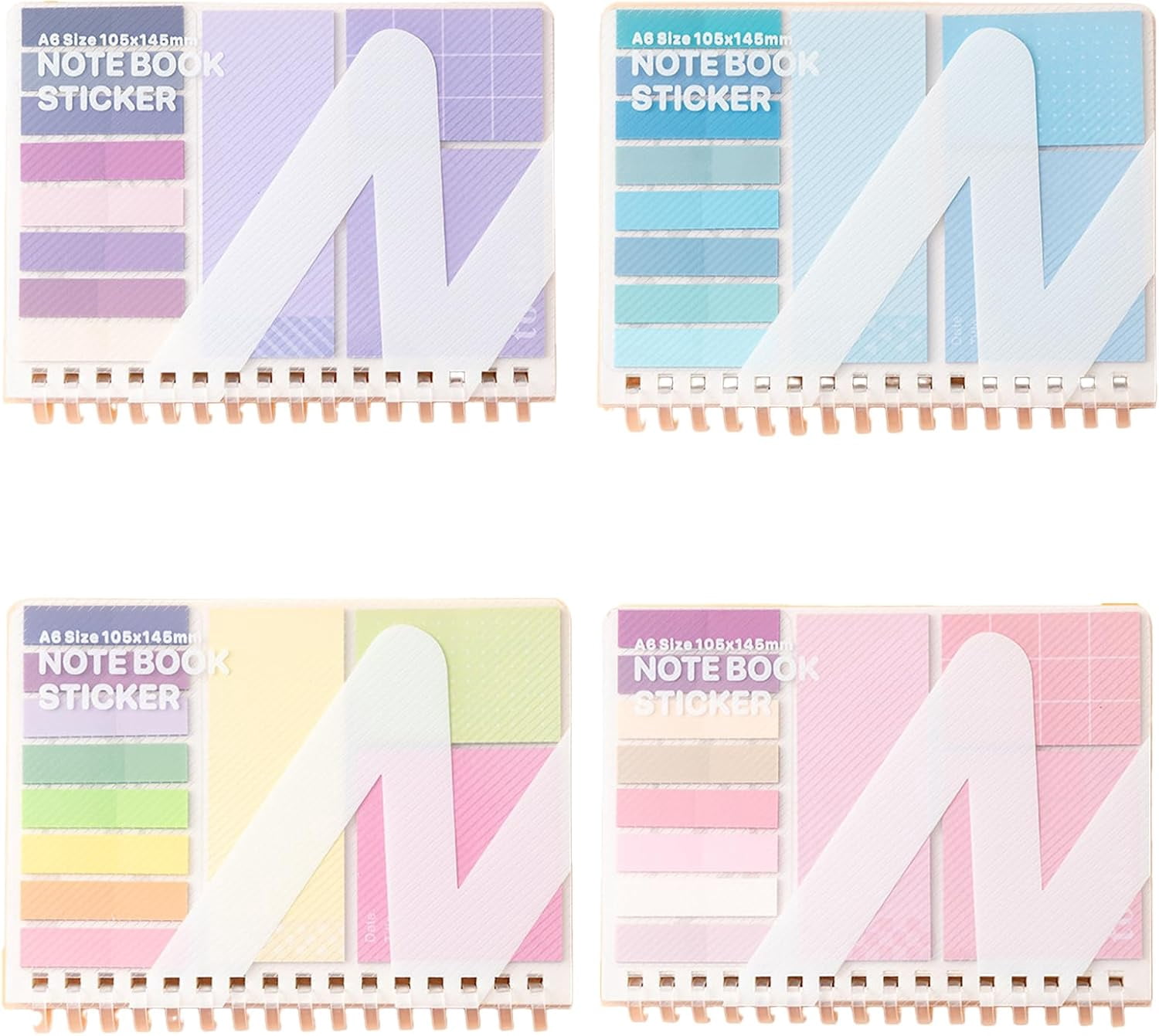 Sticky Notes Set, 4 pieces, 60 sheets per block, Strong adhesive and ...