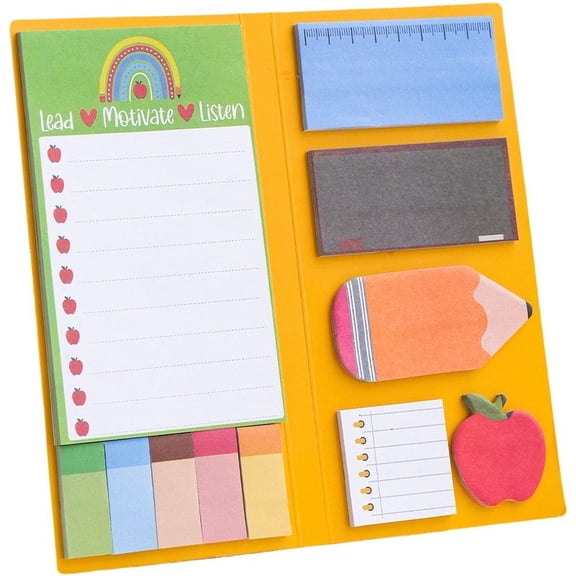 Sticky Notes Set Colourful And Fun Notepad Pencil Shaped Sticky Notes Cute Sticky Notes Themed Stickers For Organising, Planning, And Notes