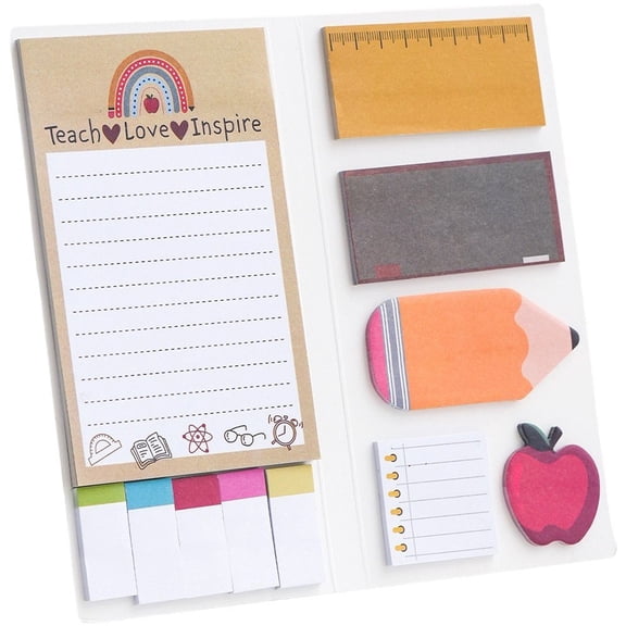 Sticky Notes Set Colourful And Fun Notepad Pencil Shaped Sticky Notes Cute Sticky Notes Themed Stickers For Organising, Planning, And Notes