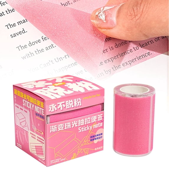 Sticky Notes Set, Transparent Full Adhesive Memo for Books Laptops and Journals, High Quality Material