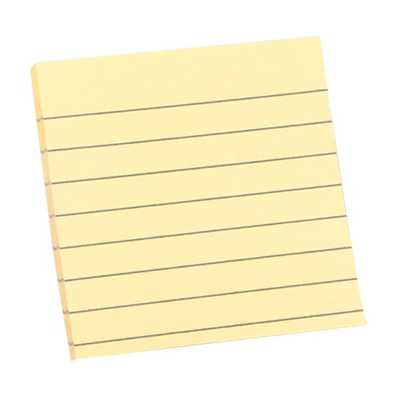 Sticky Notes,Teacher Sticky Notes,Lined Sticky Notes,Post Ruled Stickies Super Self Stick Power Memo Pads Multi Colors Notes Pads Vintage(Yellow)