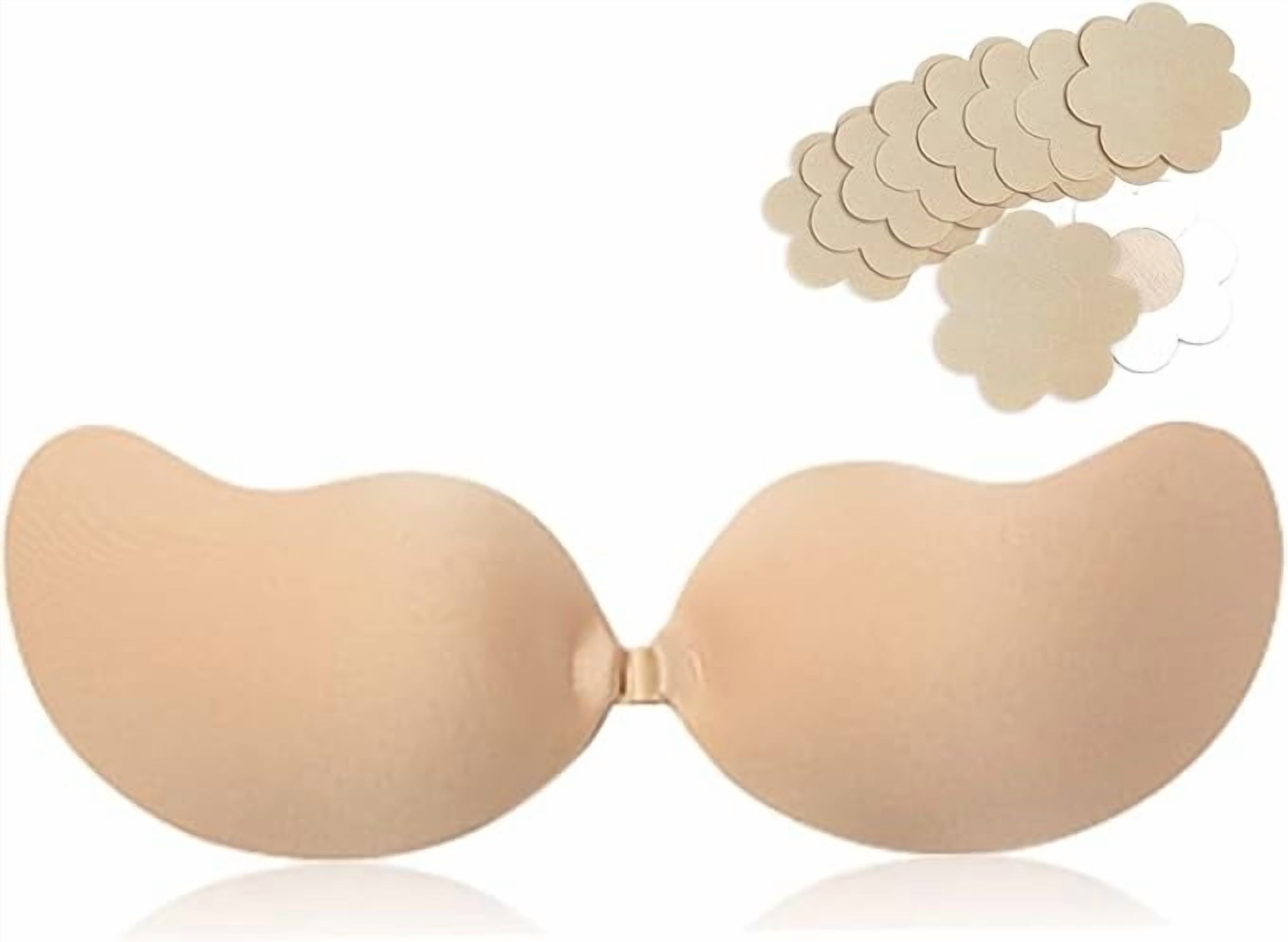 Sticky Push up Bra for Women with 5 Pairs Disposable Nipple Pasties