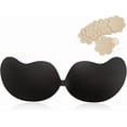 thumbnail image 1 of Sticky Push up Bra for Women with 5 Pairs Disposable Nipple Pasties Reusable Silicone Adhesive Strapless Stick on Bra & Nipple Covers Pack Front Clasp for Backless, 1 of 7