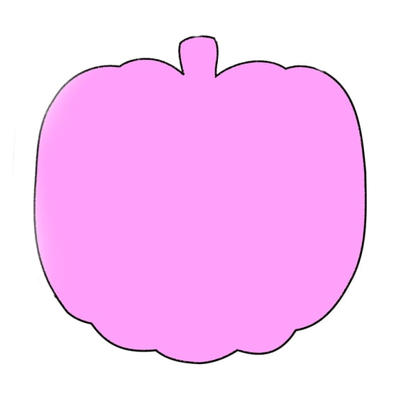 SHAPES ETC. Sticky Shape Notepad - Pretty in Pink-O-Ween Pumpkin