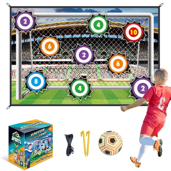 Sticky Soccer Game,Stryka Skillzone - Soccer Accuracy Target Game,Sticky Soccer Pro Velcro Soccer Game,Indoor Outdoor Toss Soccer Goal Game