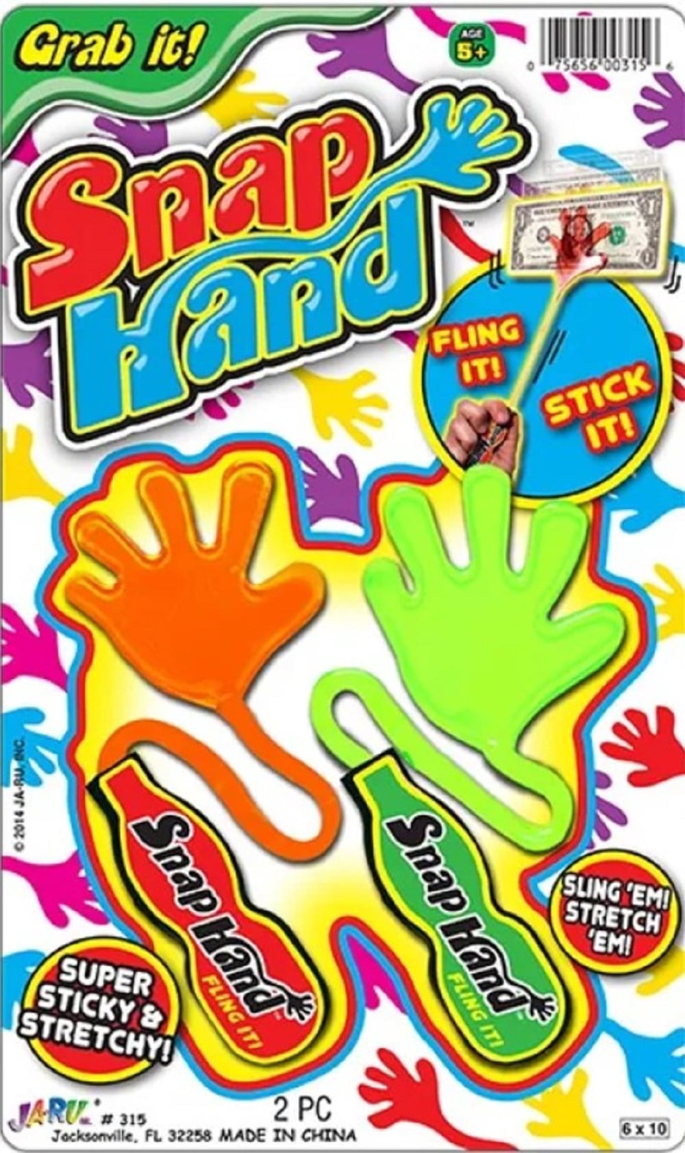 Sticky Hamd Sticky Stretchy Snap Hands 2-Piece (Pack of 48) - Walmart.com
