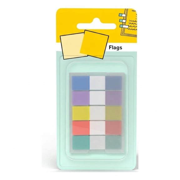 Sticky Tabs Flags, 100 Count Pastel Colored Page Markers, Removable and Repositionable, for Planners Journals Calendars Books, Multicolor
