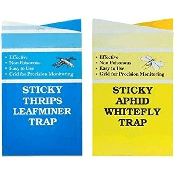 Sticky Thrips Leafminer Traps (15 pcs) and Yellow Sticky Aphid Whitefly Traps (15pcs)$$Garden & Patio