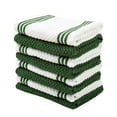 thumbnail image 1 of "Sticky Toffee Oeko-Tex Cotton Dishcloths, 100% Cotton, Set of 8, Dark Green/White, 12""x12""", 1 of 7