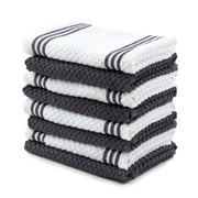 Walbest 5 Pack Microfiber Dish Cloth for Washing Dishes, Striped Dish Towel  Rags, Best Kitchen Washcloth Cleaning Cloths Random Color 12x12