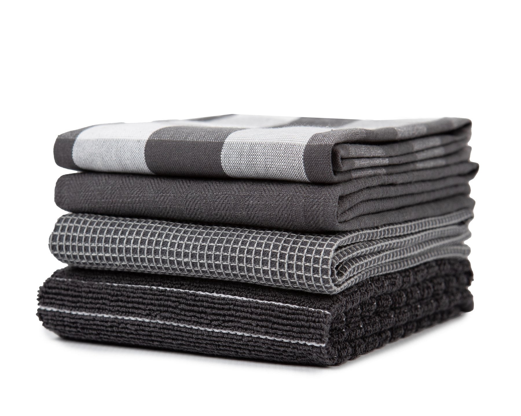 tag® Kitchen + Cloth Collection - Classic Terry Dishtowel Set - Black (TAG  G12996)