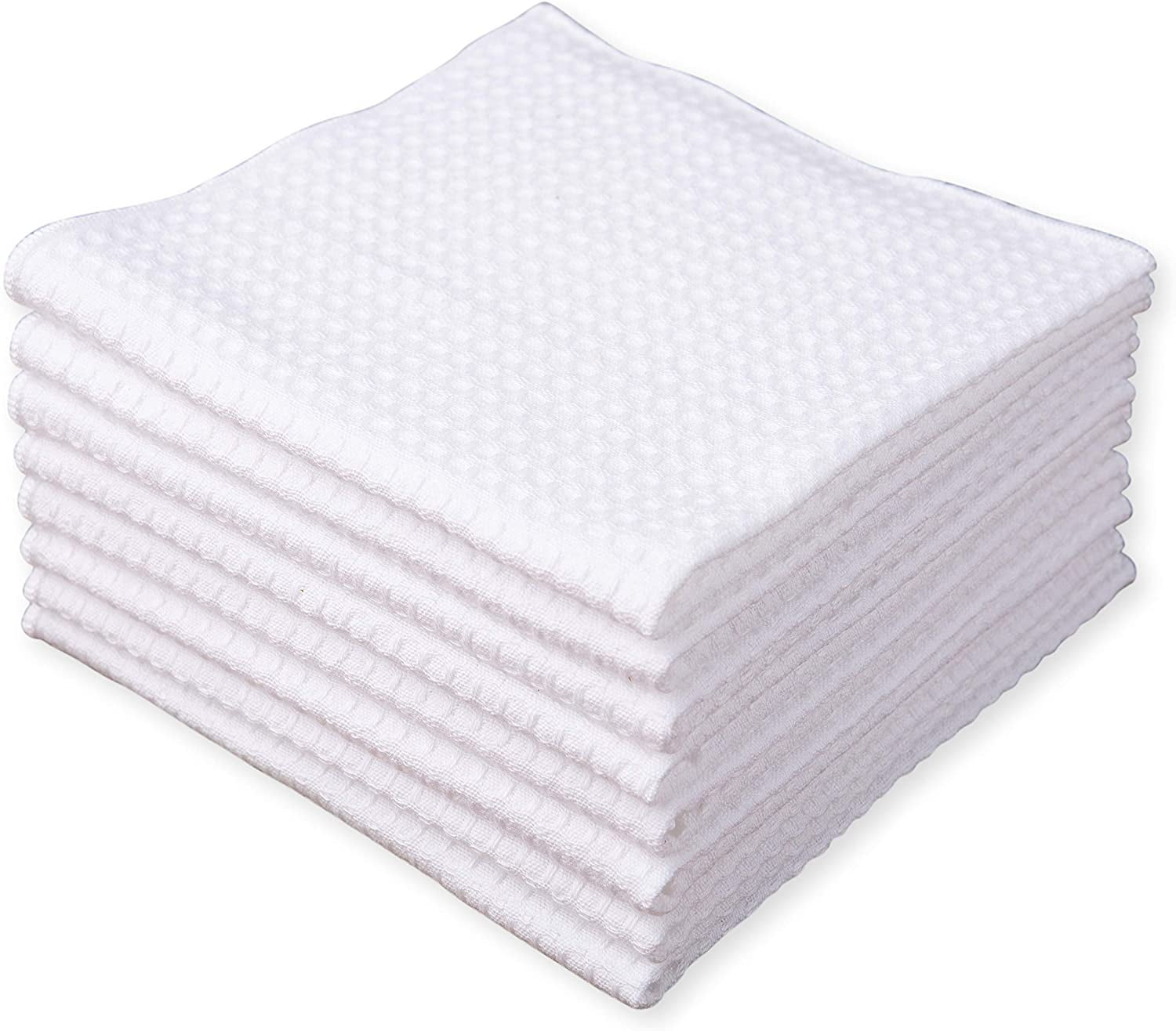 Sticky Toffee Kitchen Towels Dishcloths 100% Cotton, White Waffle