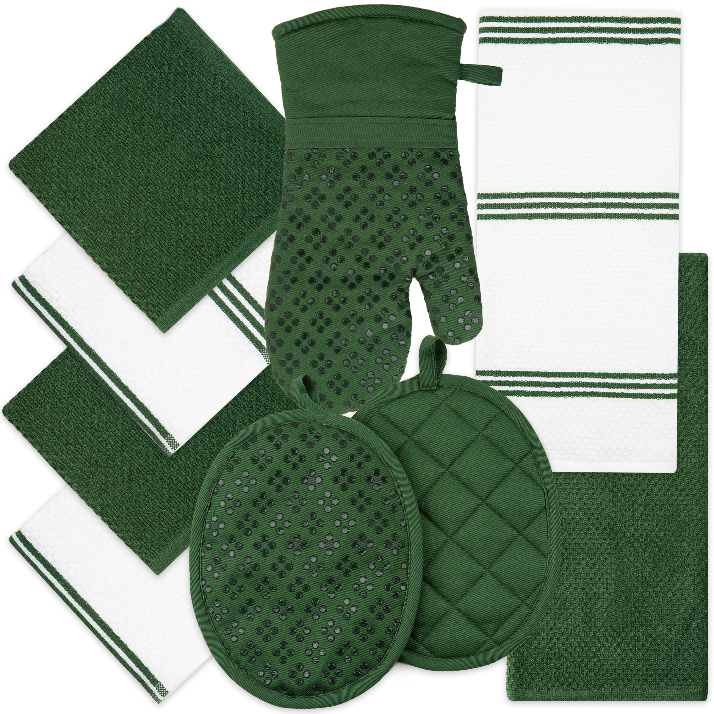 T-Fal Green Medallion Cotton Silicone Pot Holder (2-Pack)