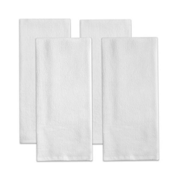 Sticky Toffee Kitchen Towels, Set of 4, 100 Cotton, DualTexture