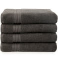 thumbnail image 1 of Gray Bath Towels for Bathroom, 4 Pack Bath Towel Set, Oeko-Tex Terry Cotton Bathroom Towels, Soft and Absorbent Bathroom Towels Set, Bath Towel for Pool, Spa, Hotel Towels, 30 in x 54 in, 1 of 5