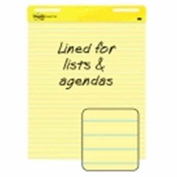 Sticky note 25 x 30 in. Yellow Self-Stick Easel Pad, Lined - 30 Sheets ...