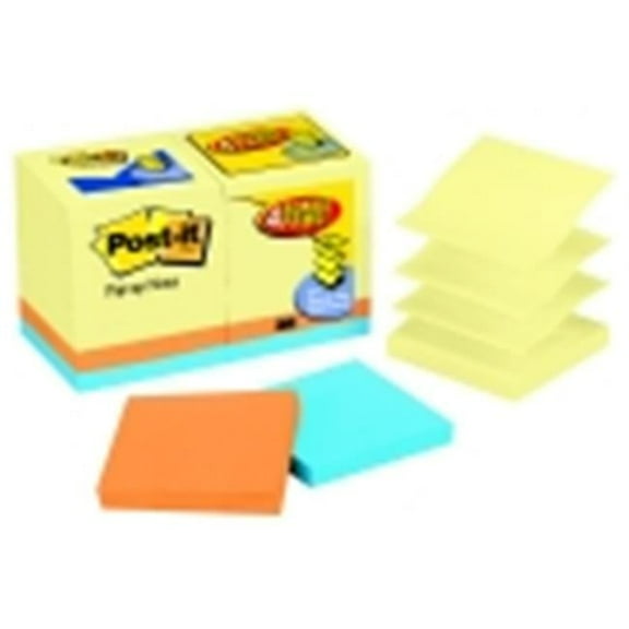 Sticky note Pop Up Notes 3 x 3 In. Canary Yellow With Premium Bonus Pads Pack 14
