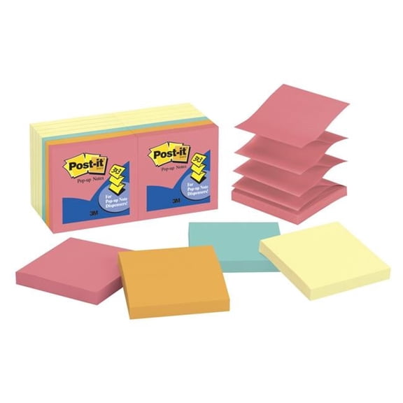 Sticky note Pop Up Notes 3 x 3 in. Yellow-Capetown 100 Sheet & Pad-14 Pads