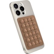 StickyGrippy Suction Phone Case Mount, Sillicon Adhesive Phone Accessory for iPhone and Android, Hands-Free Fidget Toy Mirror Shower Phone Holder, Tiktok Videos and Selfies Chocolate