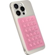 StickyGrippy Suction Phone Case Mount, Sillicon Adhesive Phone Accessory for iPhone and Android, Hands-Free Strong Grip Mirror Shower Phone Holder, Tiktok Videos and Selfies Pink Glitter
