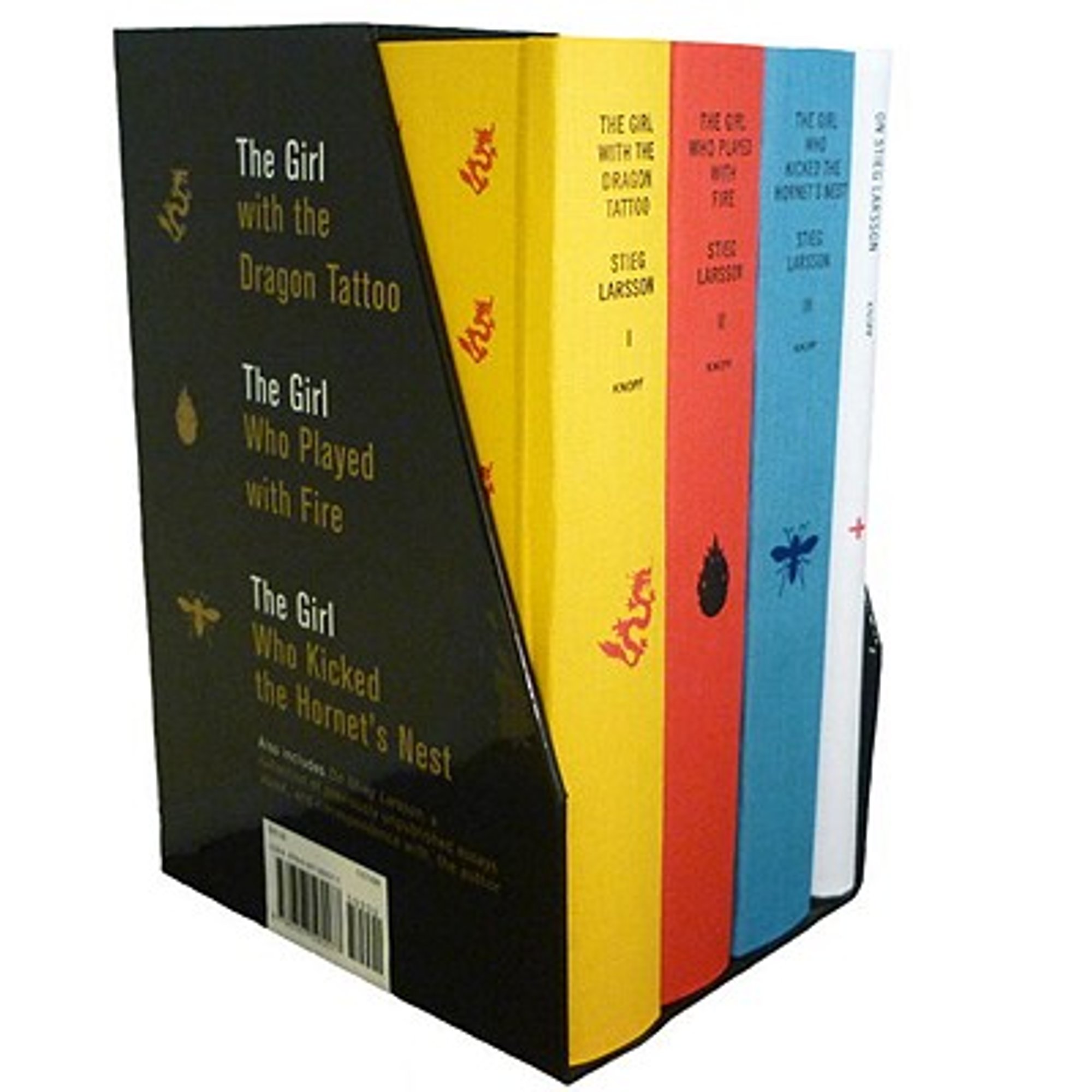 Pre-Owned Stieg Larsson's Millennium Trilogy Deluxe Box Set: The Girl with the Dragon Tattoo, the Girl Who Played with Fire, the Girl Who Kicked the Hornet's Nest, Plus on Stieg Larsson Hardcover