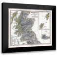 thumbnail image 1 of Stieler 14x12 Black Modern Framed Museum Art Print Titled - Northern England Scotland - Stieler 1885, 1 of 5